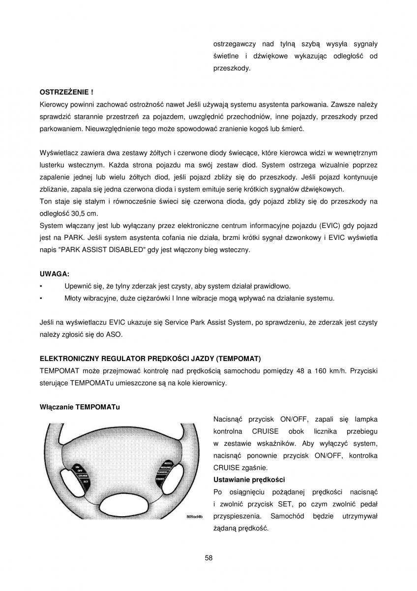 Chrysler Voyager Caravan IV 4 instrukcja obslugi / page 58