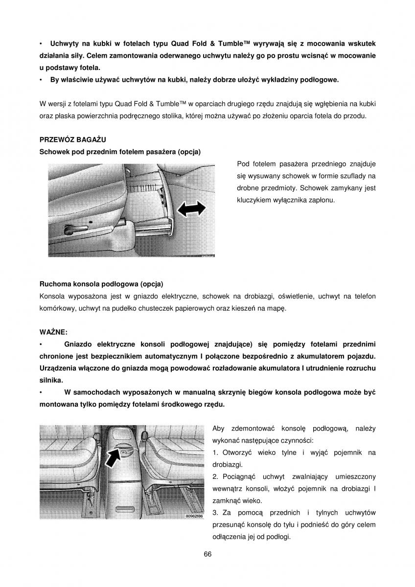 Chrysler Voyager Caravan IV 4 instrukcja obslugi / page 66