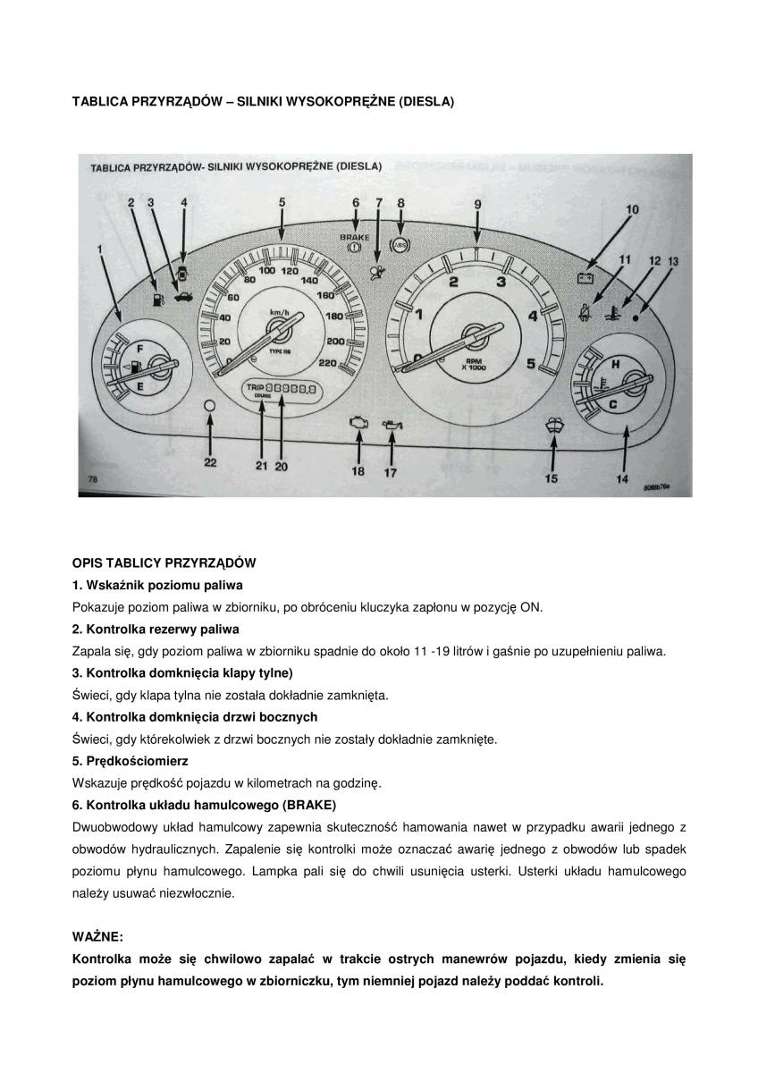 Chrysler Voyager Caravan IV 4 instrukcja obslugi / page 73