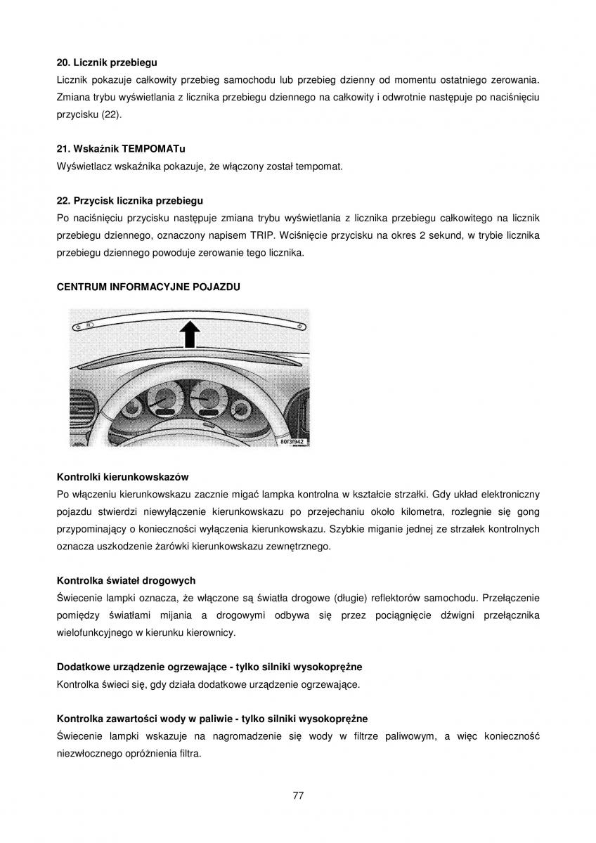 Chrysler Voyager Caravan IV 4 instrukcja obslugi / page 77