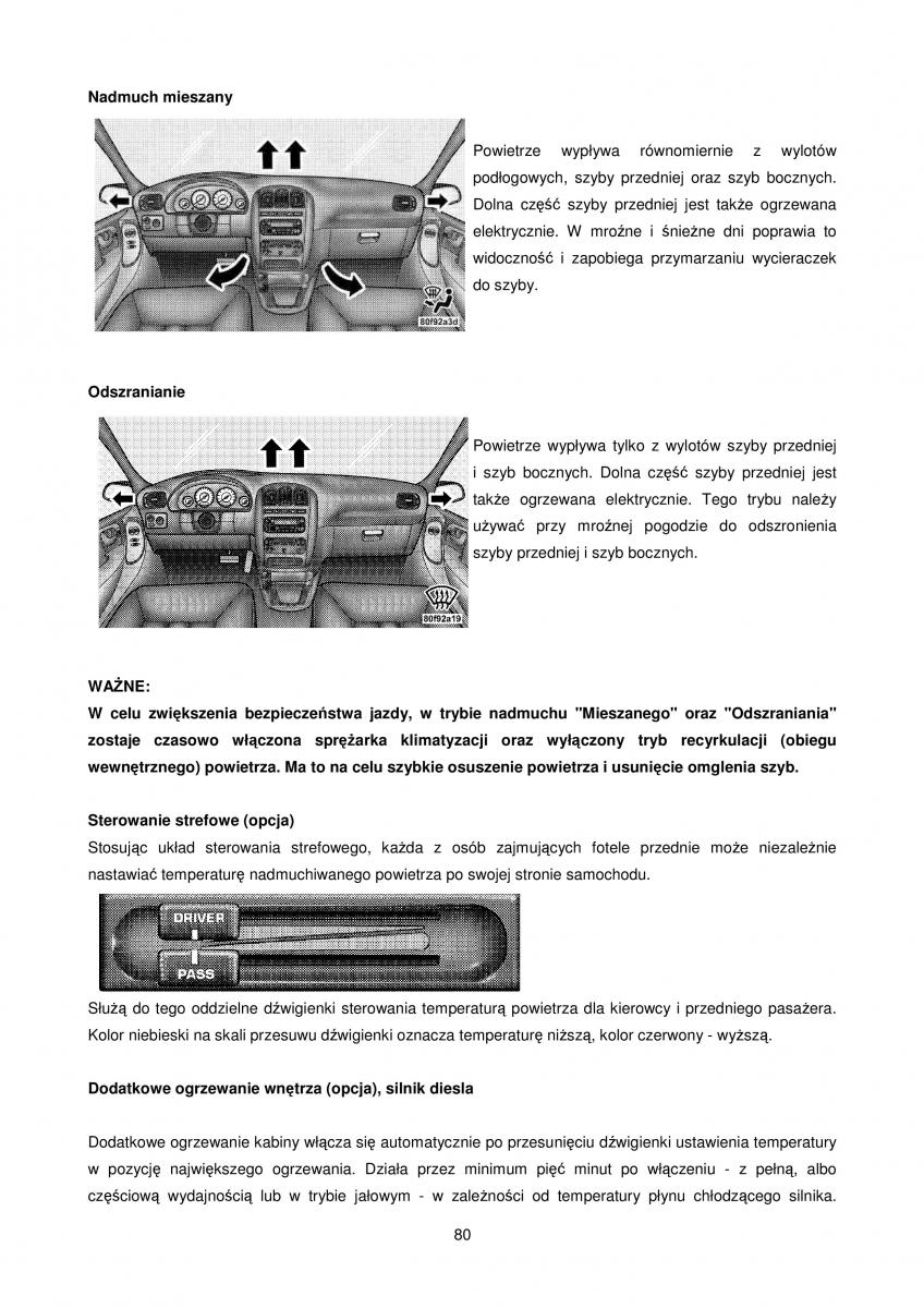 Chrysler Voyager Caravan IV 4 instrukcja obslugi / page 80