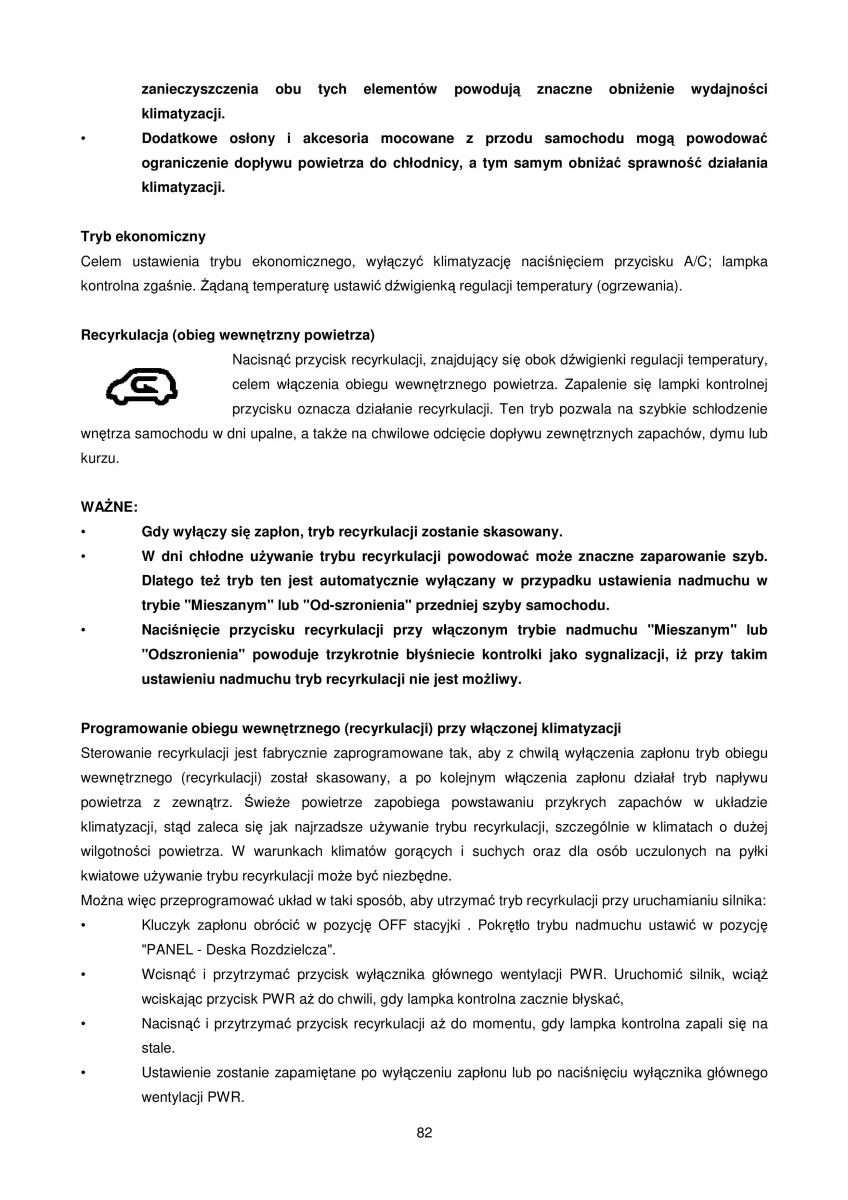 Chrysler Voyager Caravan IV 4 instrukcja obslugi / page 82