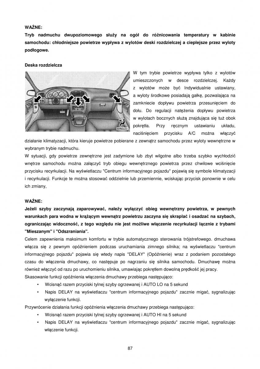 Chrysler Voyager Caravan IV 4 instrukcja obslugi / page 87