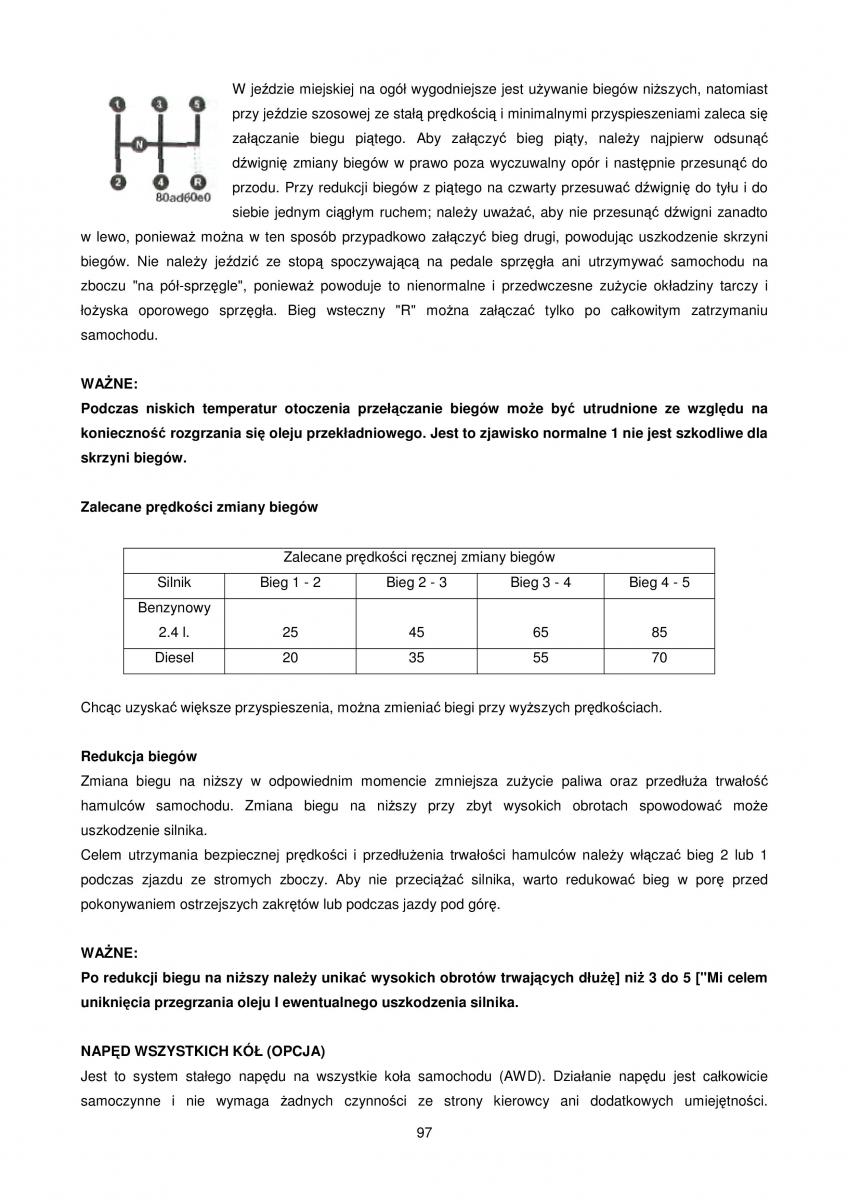 Chrysler Voyager Caravan IV 4 instrukcja obslugi / page 97