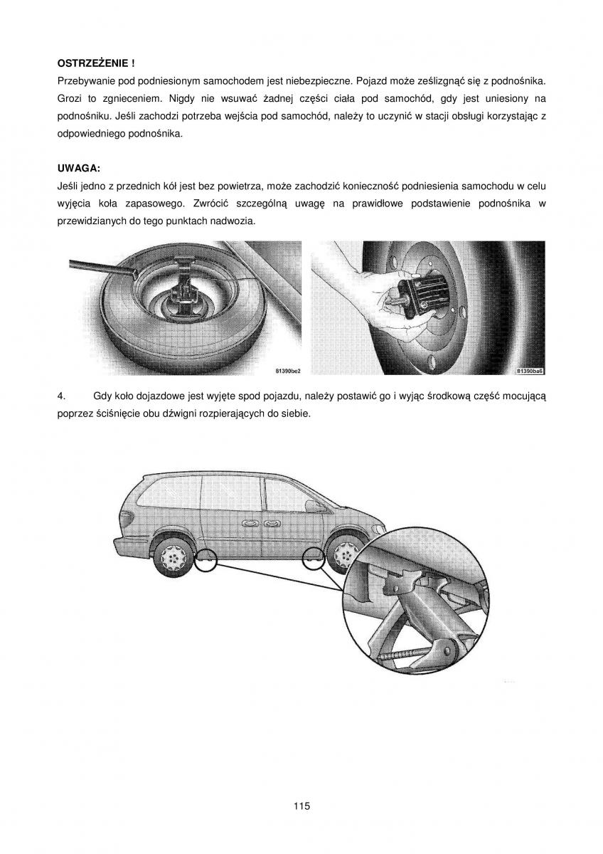 Chrysler Voyager Caravan IV 4 instrukcja obslugi / page 115