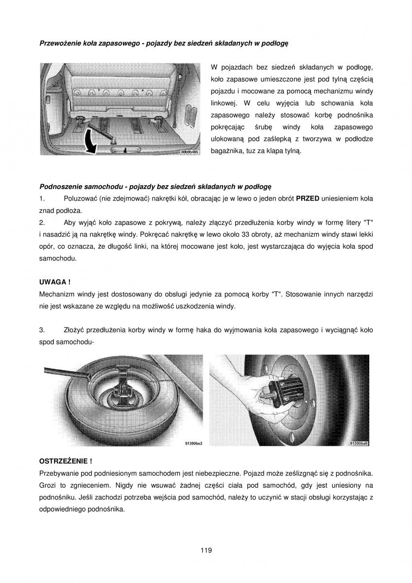 Chrysler Voyager Caravan IV 4 instrukcja obslugi / page 119