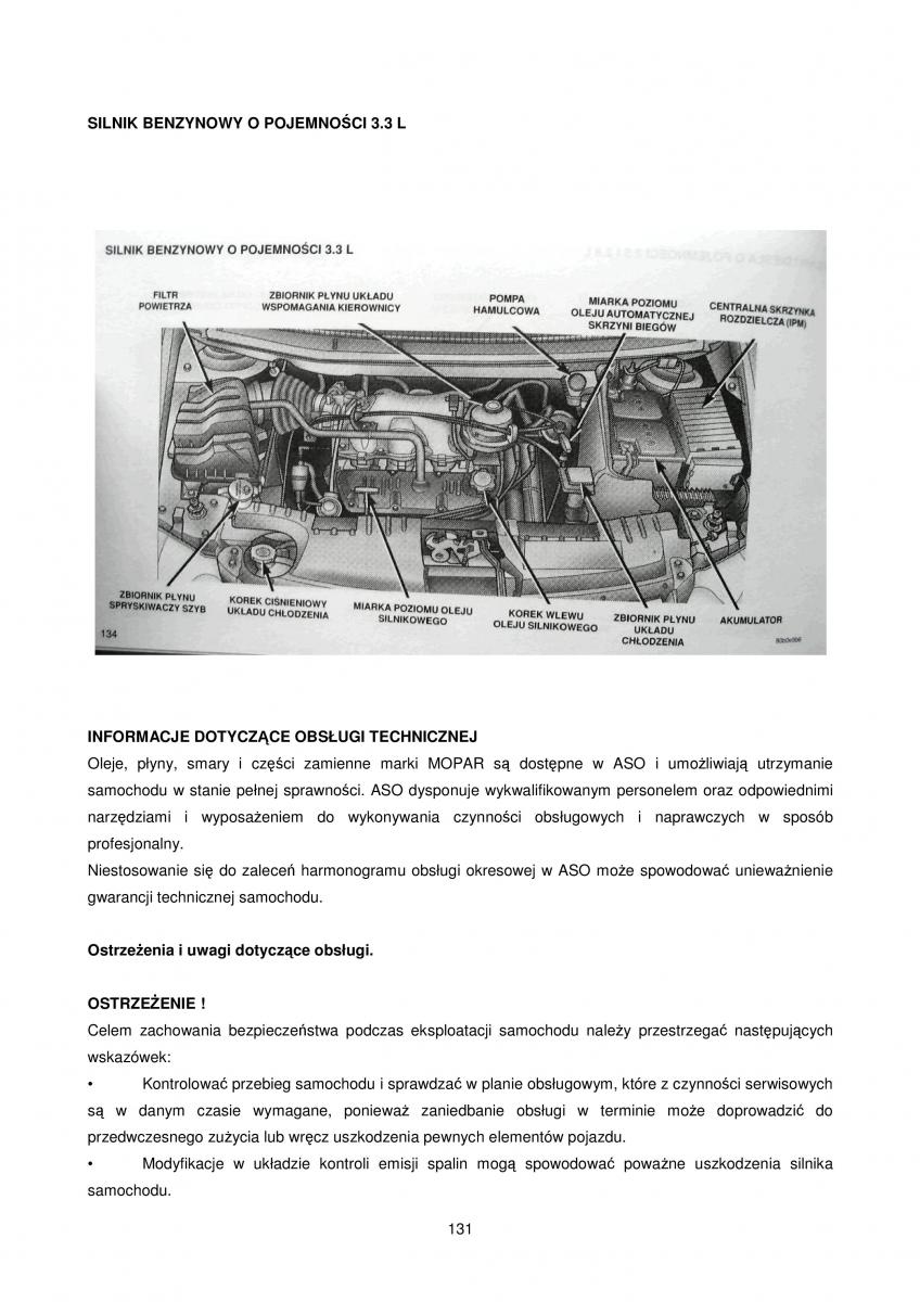 Chrysler Voyager Caravan IV 4 instrukcja obslugi / page 131