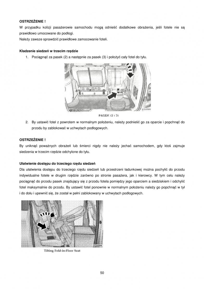 Chrysler Voyager Caravan IV 4 instrukcja obslugi / page 50