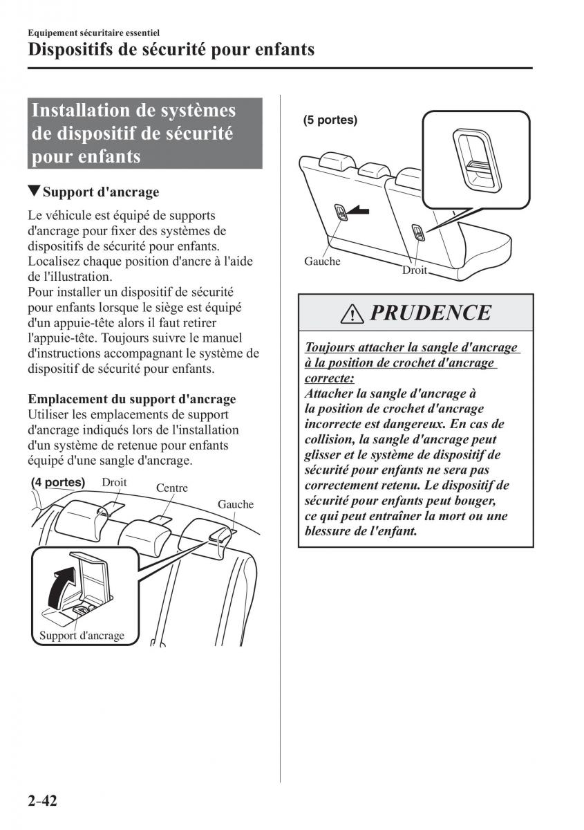 Mazda 2 Demio manuel du proprietaire / page 63