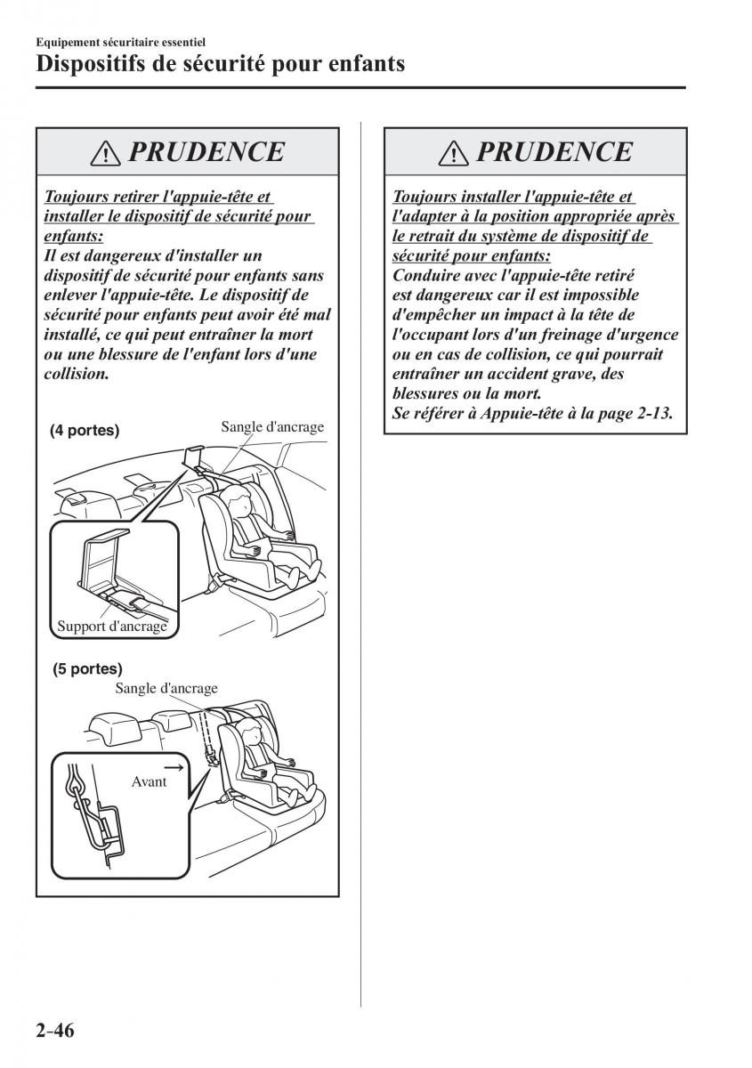 Mazda 2 Demio manuel du proprietaire / page 67