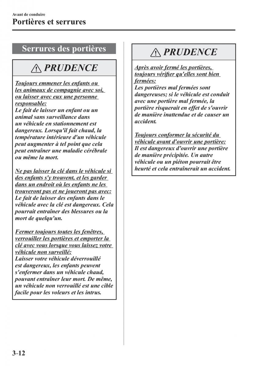 Mazda 2 Demio manuel du proprietaire / page 99