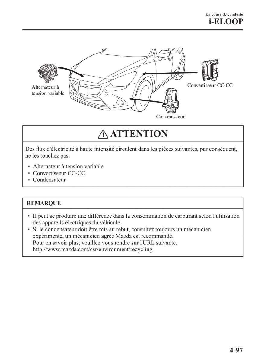 Mazda 2 Demio manuel du proprietaire / page 256