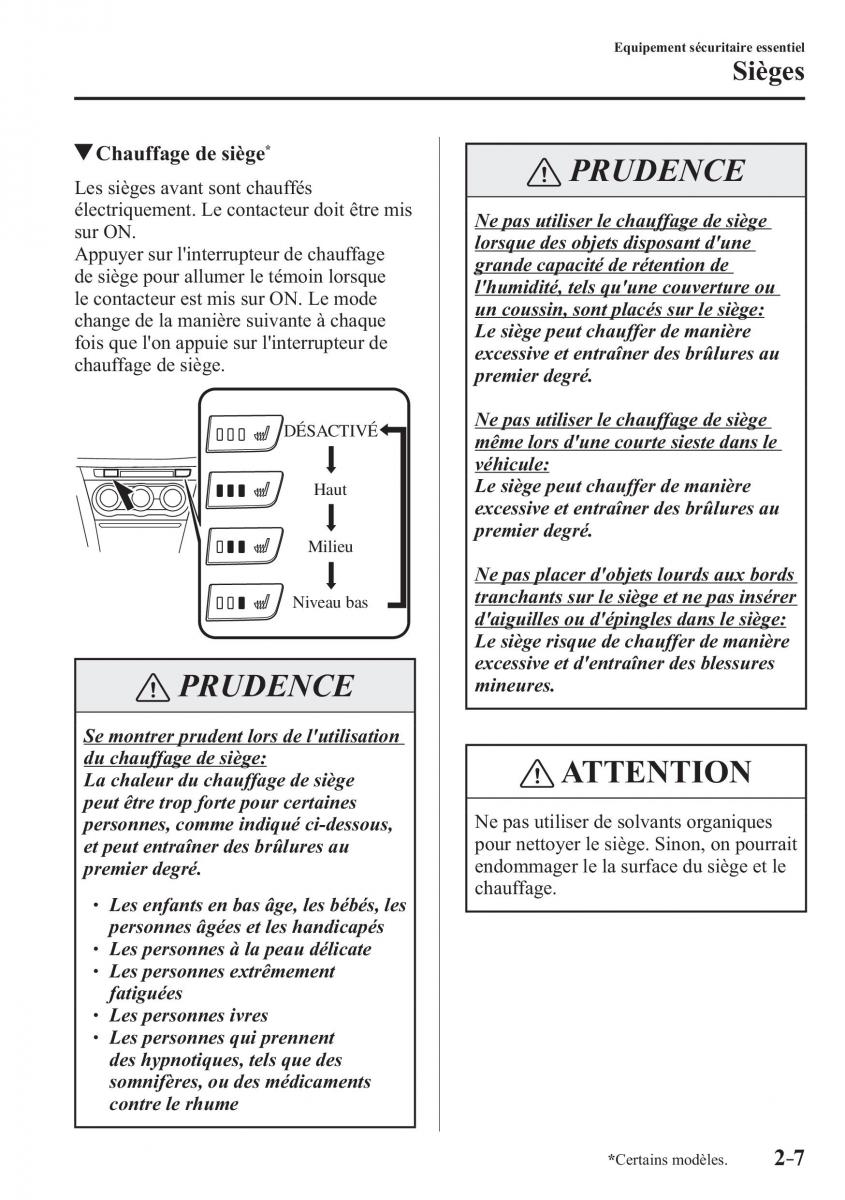 Mazda 2 Demio manuel du proprietaire / page 28