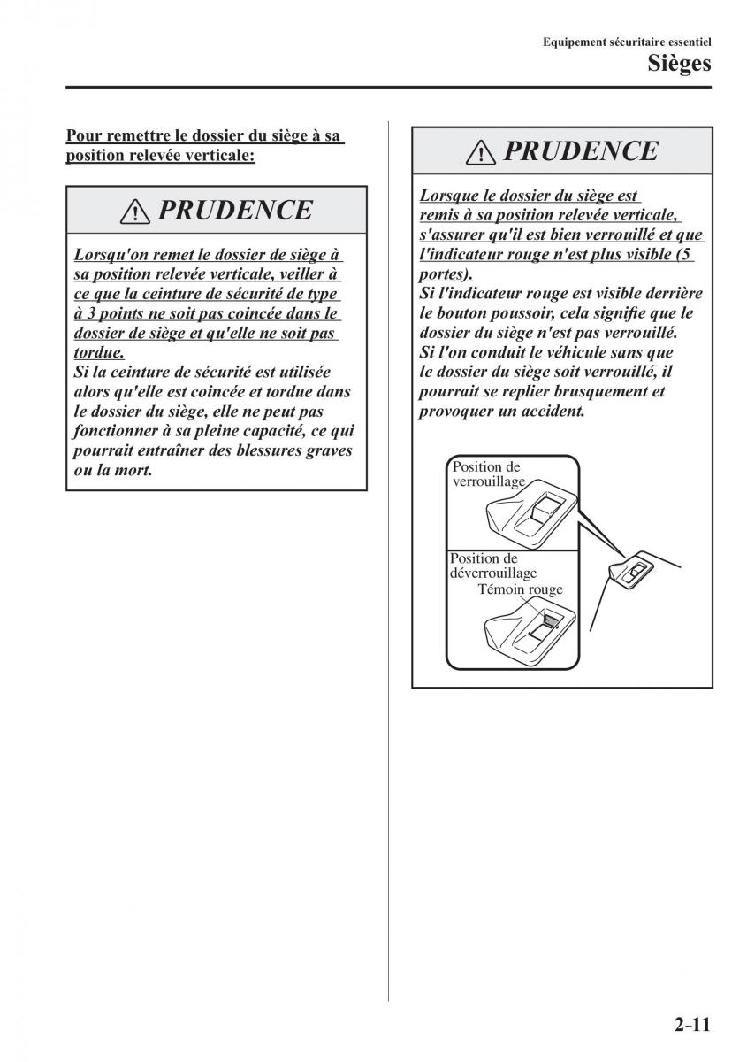 Mazda 2 Demio manuel du proprietaire / page 32