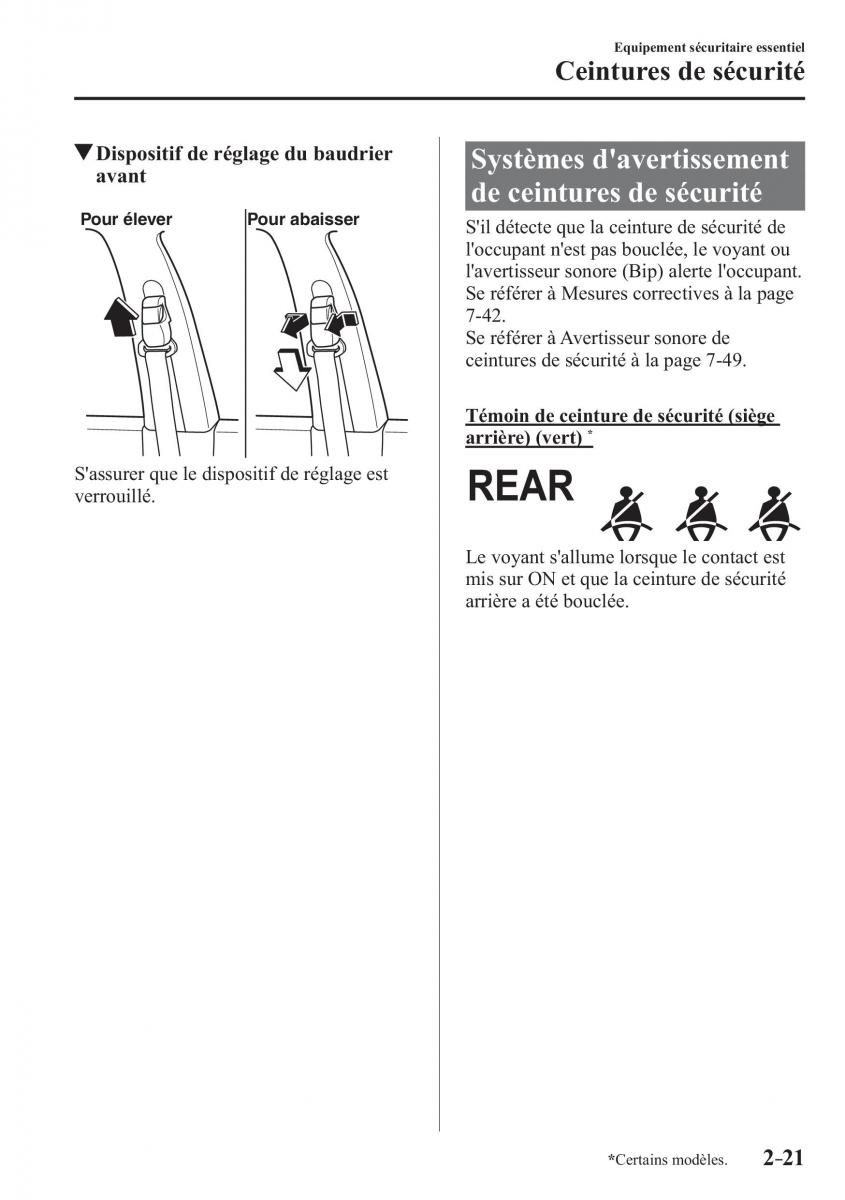 Mazda 2 Demio manuel du proprietaire / page 42