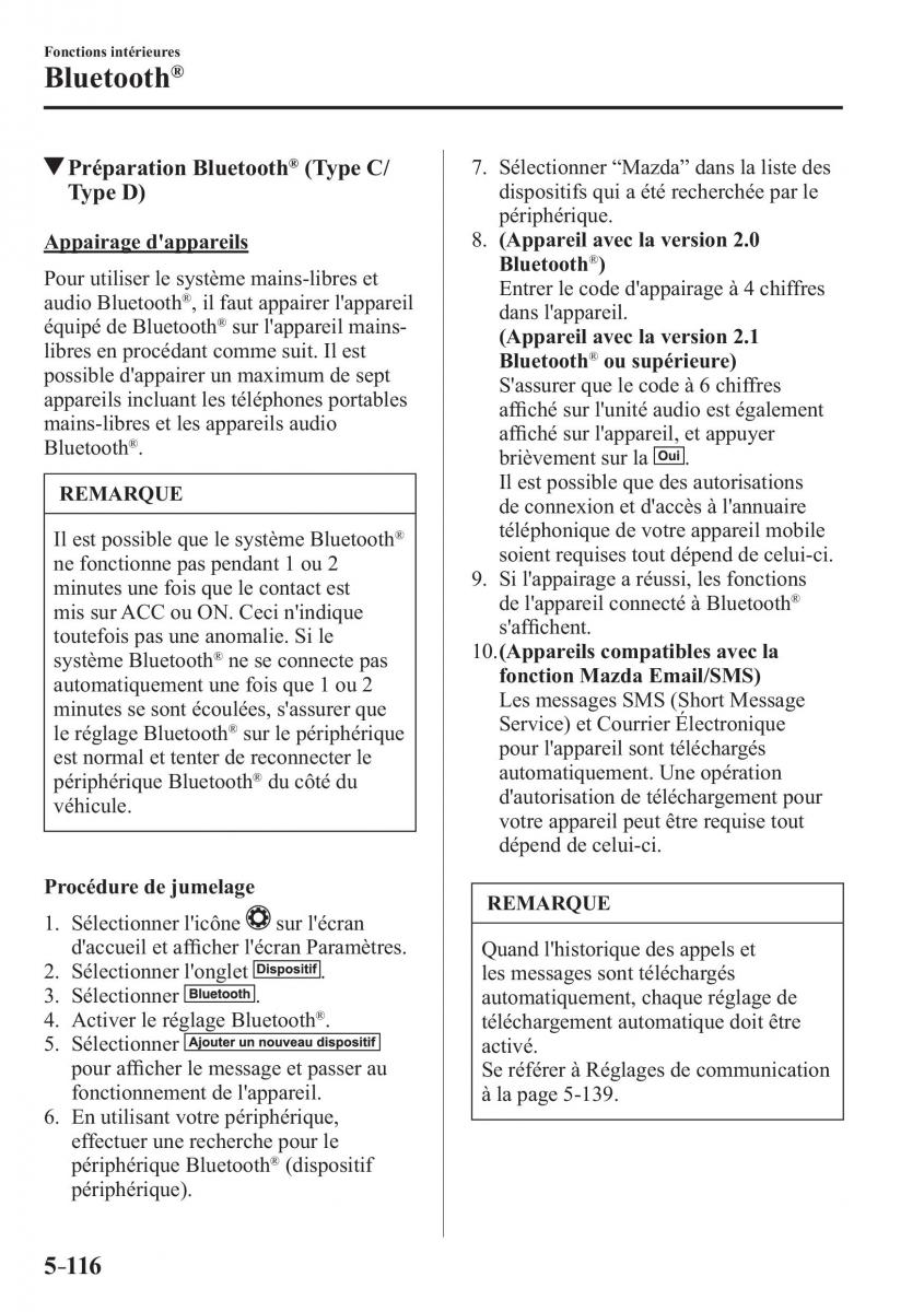 Mazda 2 Demio manuel du proprietaire / page 447