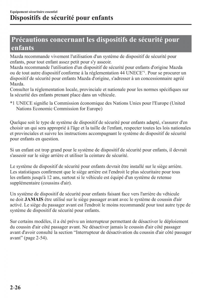 Mazda 2 Demio manuel du proprietaire / page 47