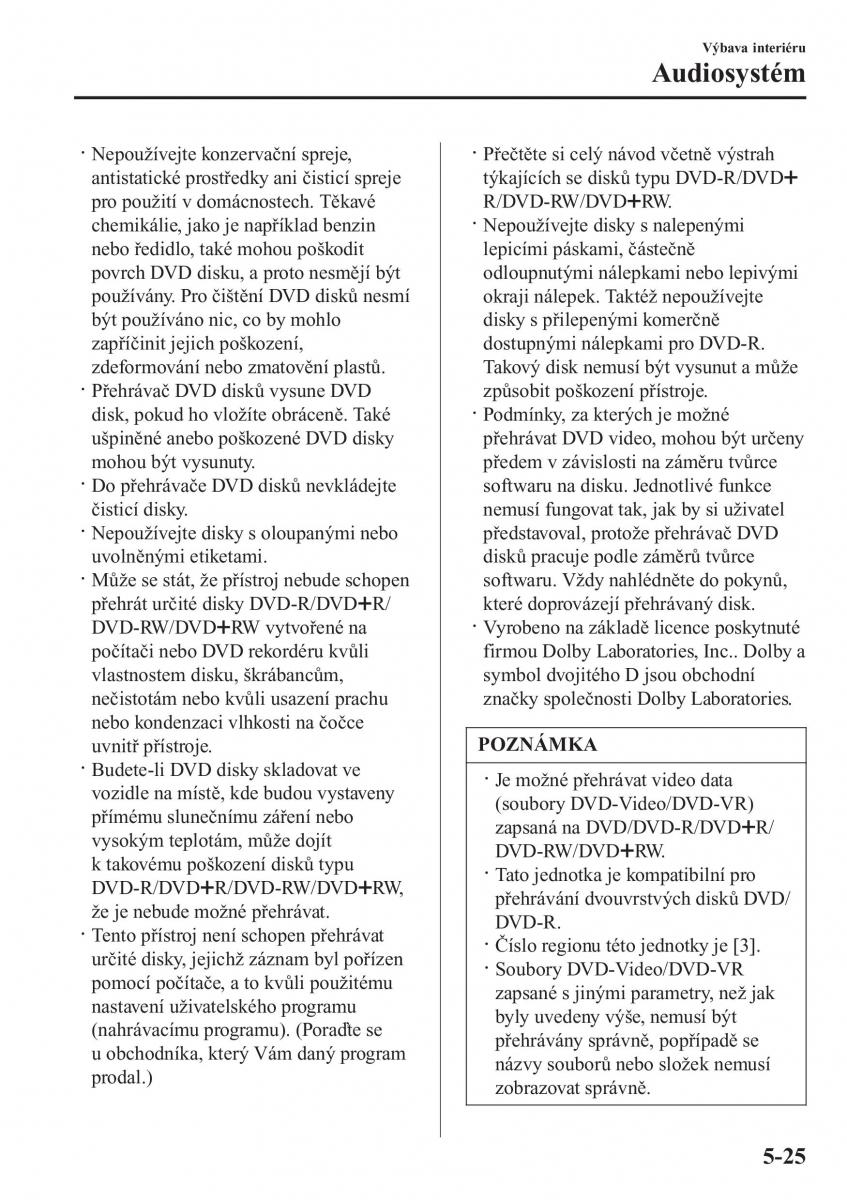 Mazda 2 Demio navod k obsludze / page 336