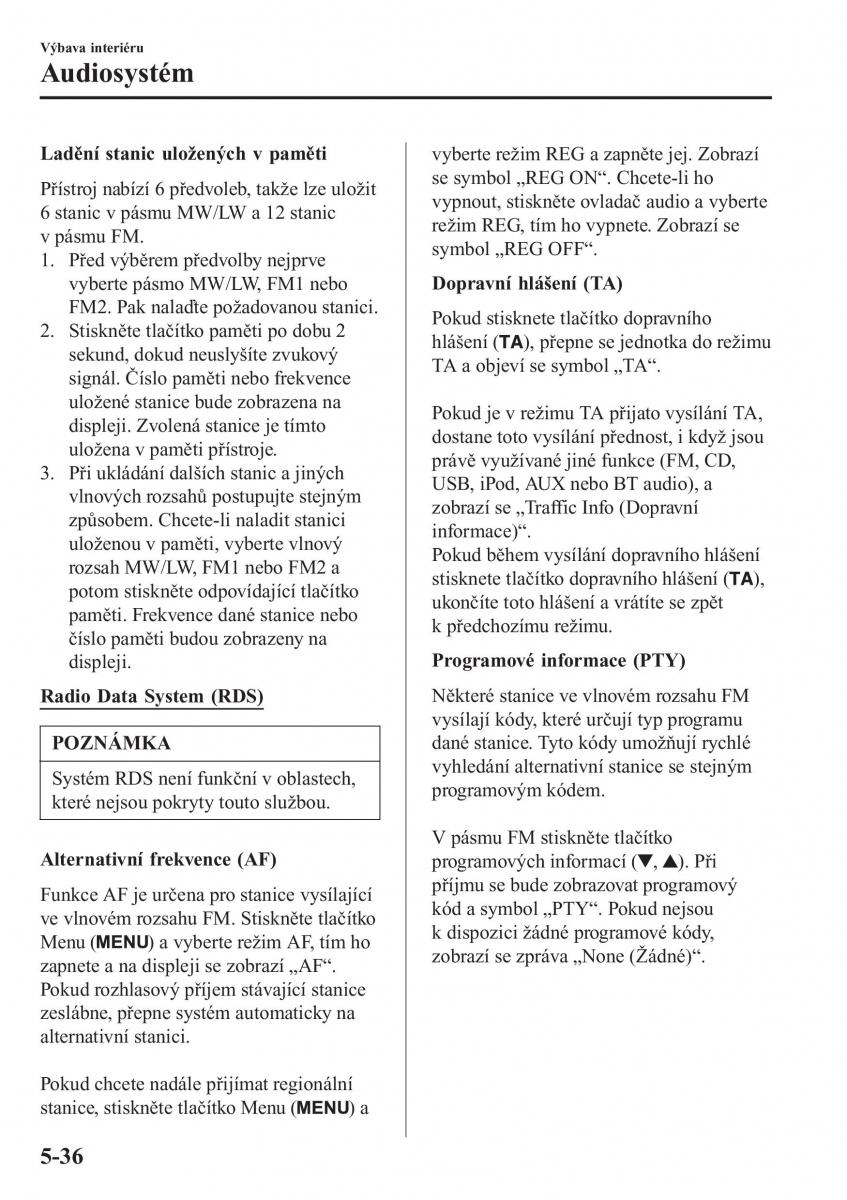 Mazda 2 Demio navod k obsludze / page 347