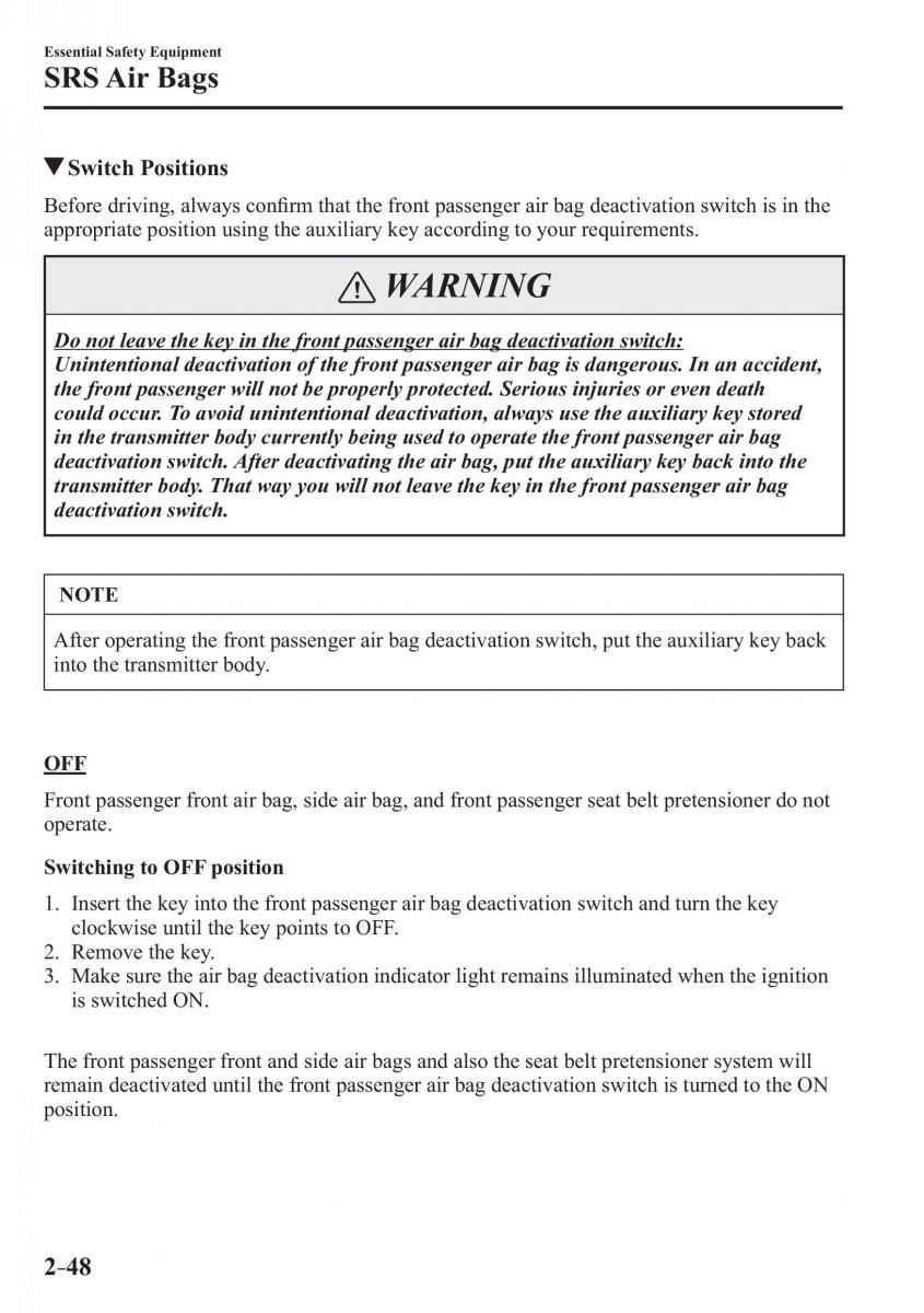 Mazda 2 Demio owners manual / page 69