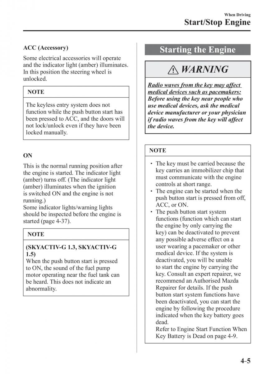 Mazda 2 Demio owners manual / page 148