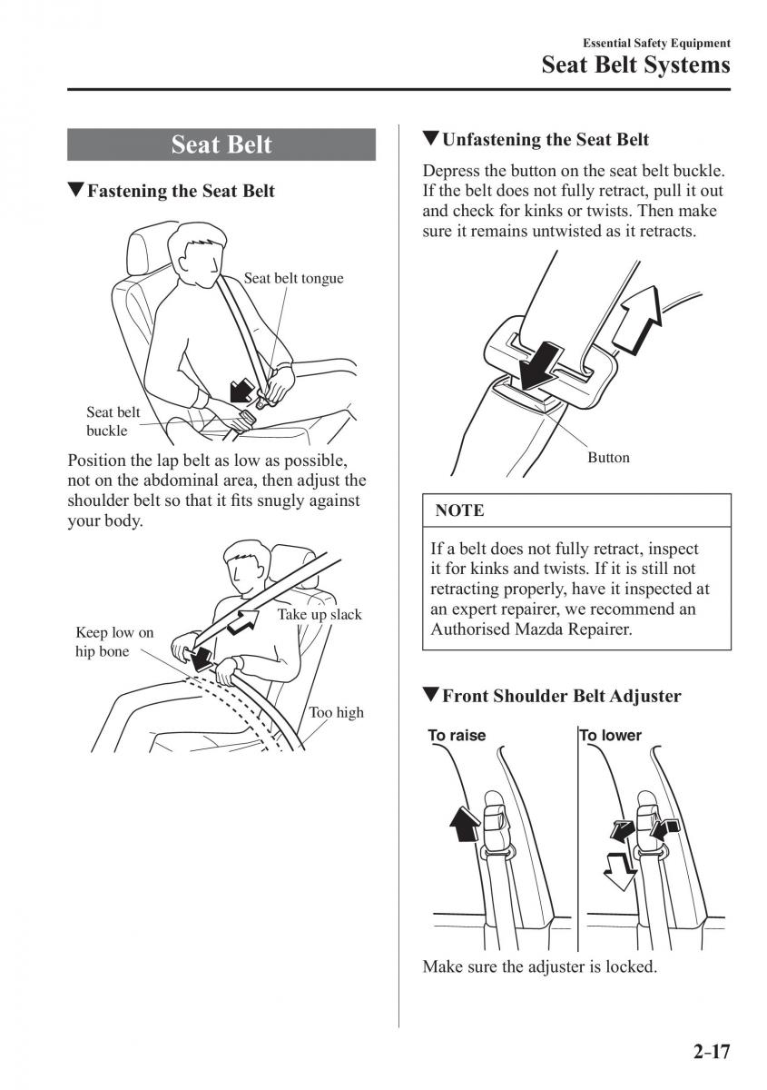 Mazda 2 Demio owners manual / page 38