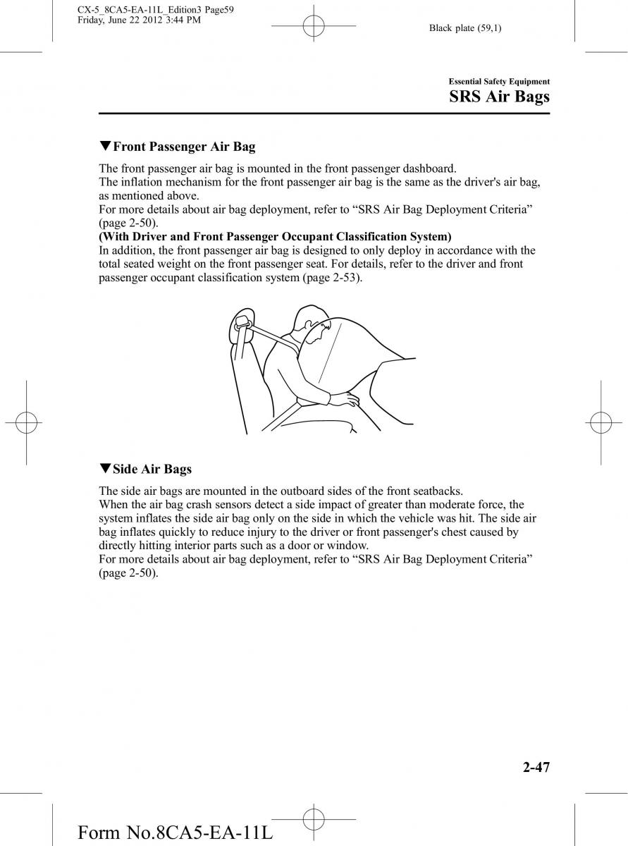 Mazda CX 5 owners manual / page 59