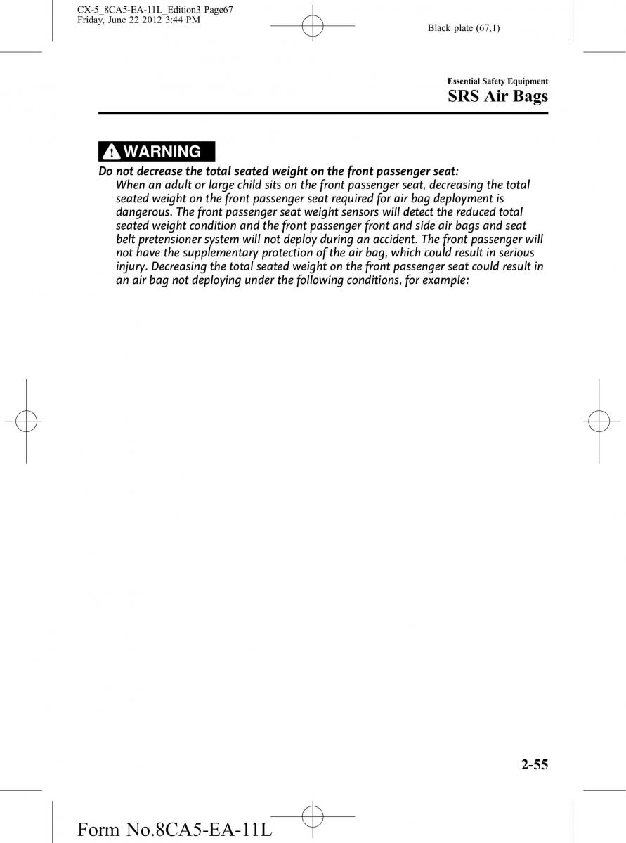 Mazda CX 5 owners manual / page 67