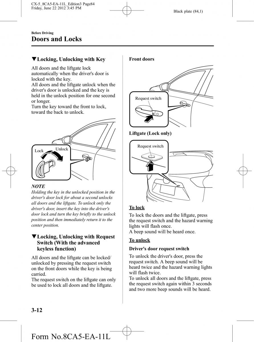 Mazda CX 5 owners manual / page 84