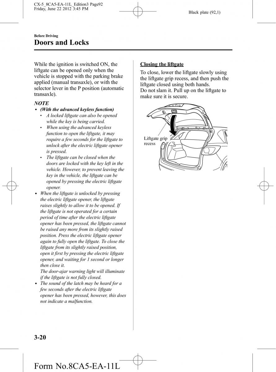 Mazda CX 5 owners manual / page 92