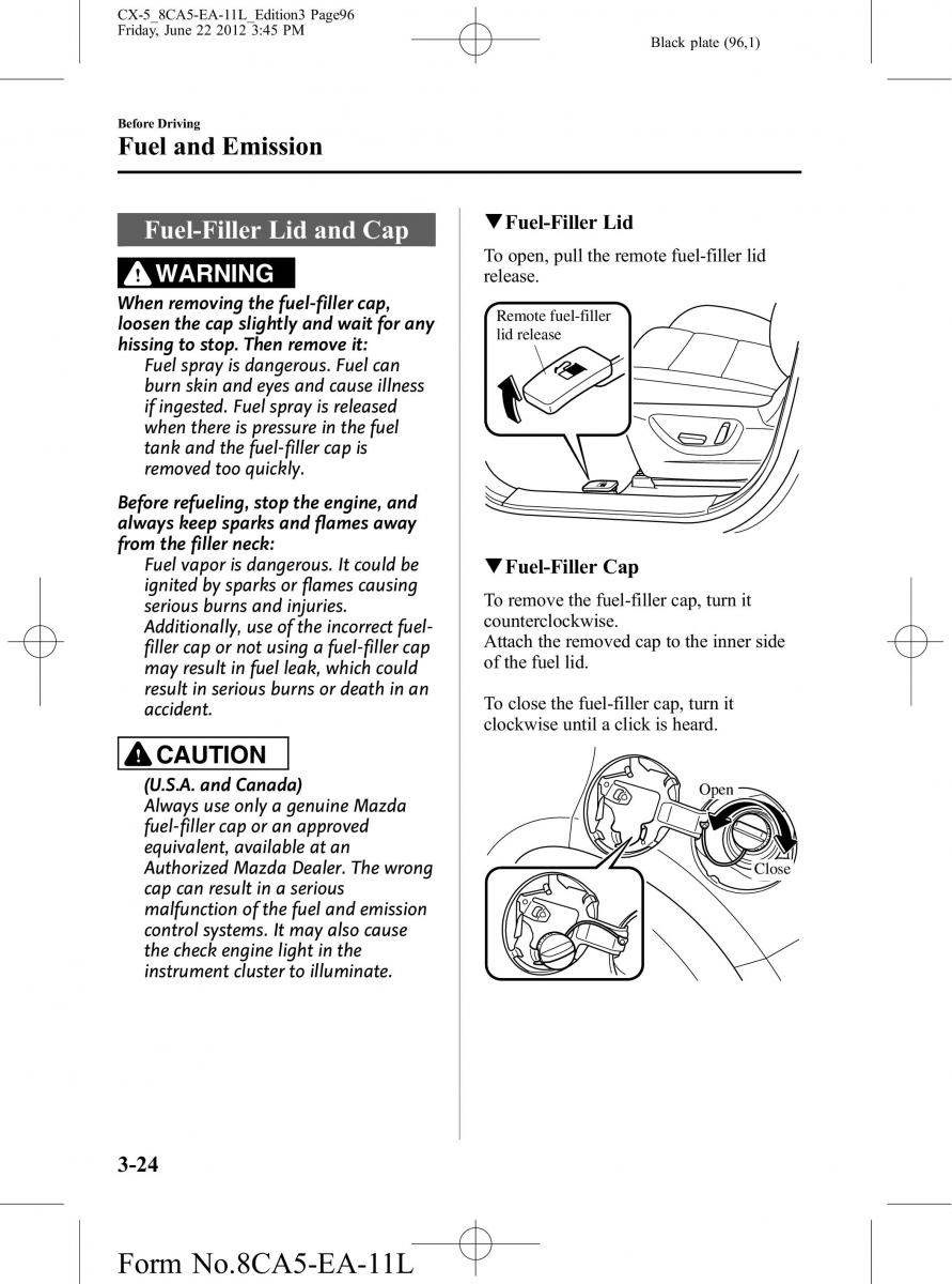 Mazda CX 5 owners manual / page 96