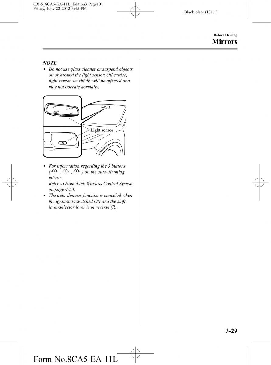 Mazda CX 5 owners manual / page 101