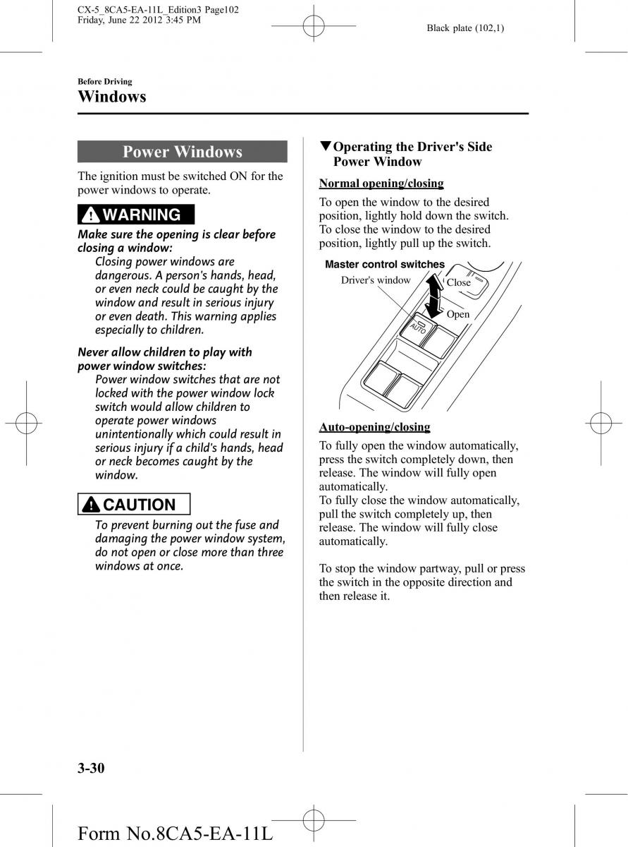 Mazda CX 5 owners manual / page 102