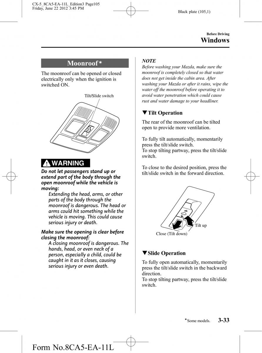 Mazda CX 5 owners manual / page 105