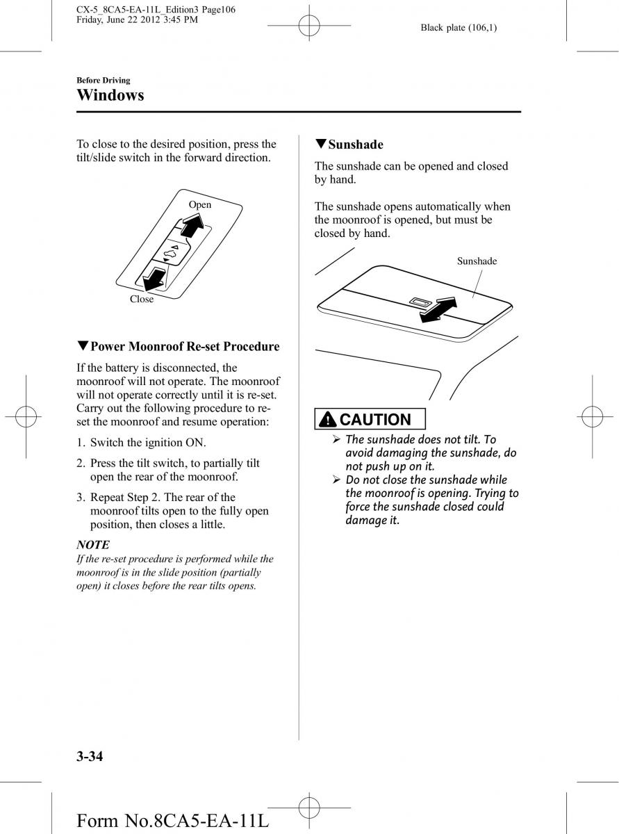 Mazda CX 5 owners manual / page 106