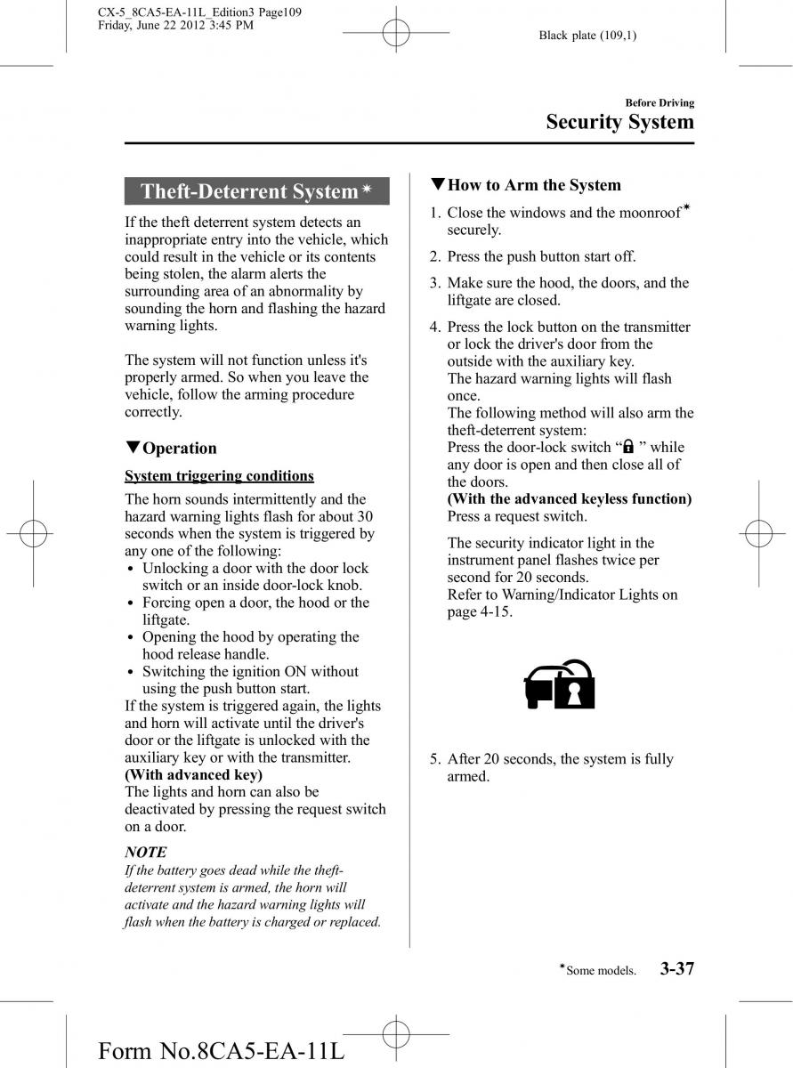 Mazda CX 5 owners manual / page 109