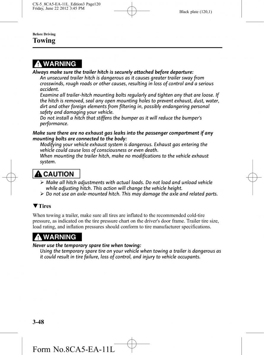 Mazda CX 5 owners manual / page 120