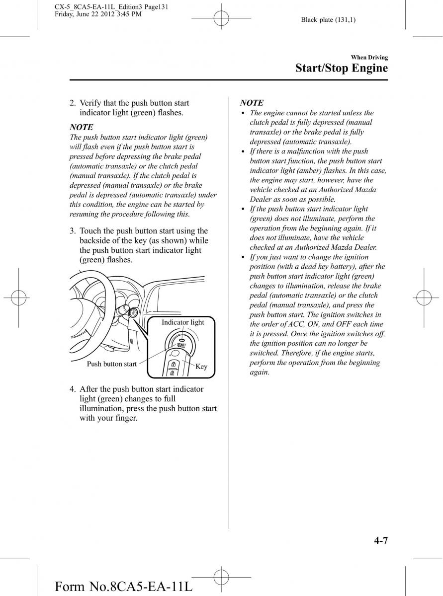 Mazda CX 5 owners manual / page 131