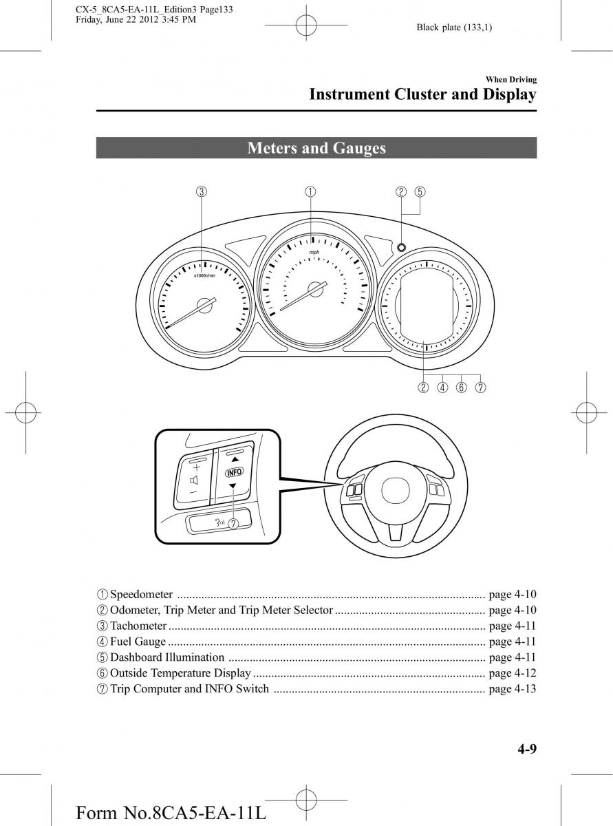 Mazda CX 5 owners manual / page 133