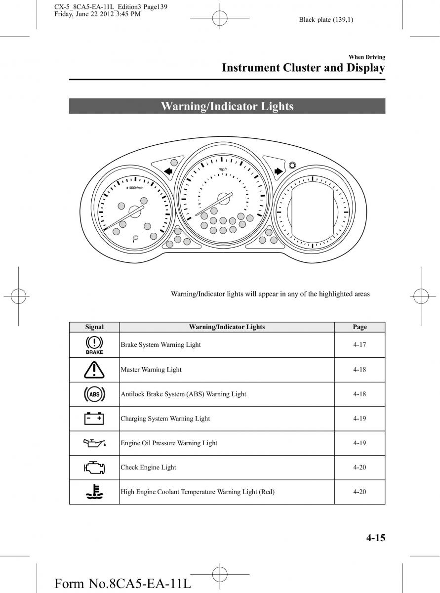 Mazda CX 5 owners manual / page 139