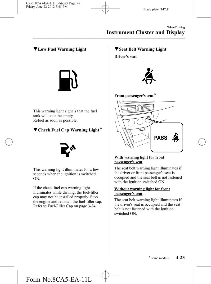 Mazda CX 5 owners manual / page 147