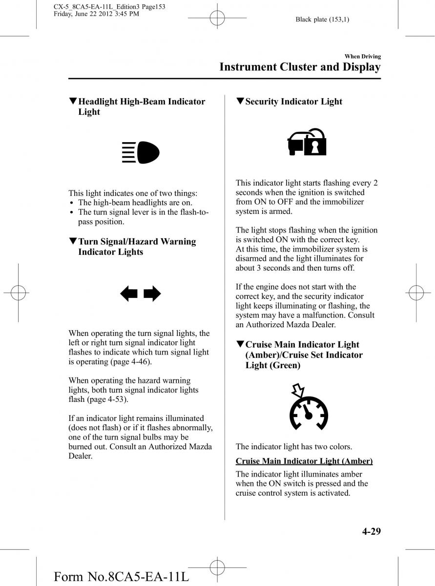 Mazda CX 5 owners manual / page 153