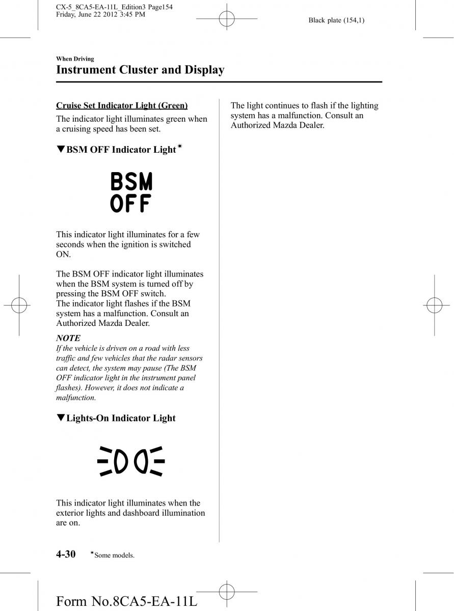 Mazda CX 5 owners manual / page 154