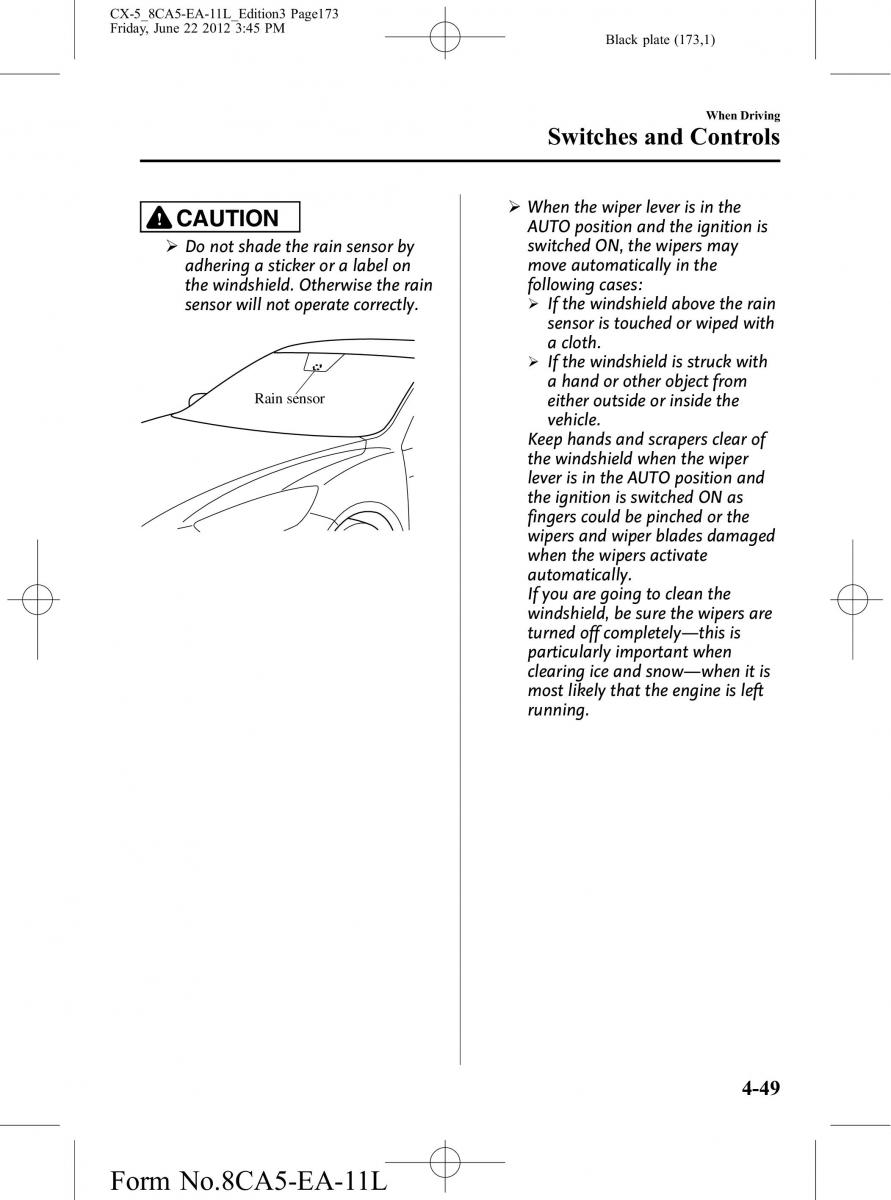 Mazda CX 5 owners manual / page 173