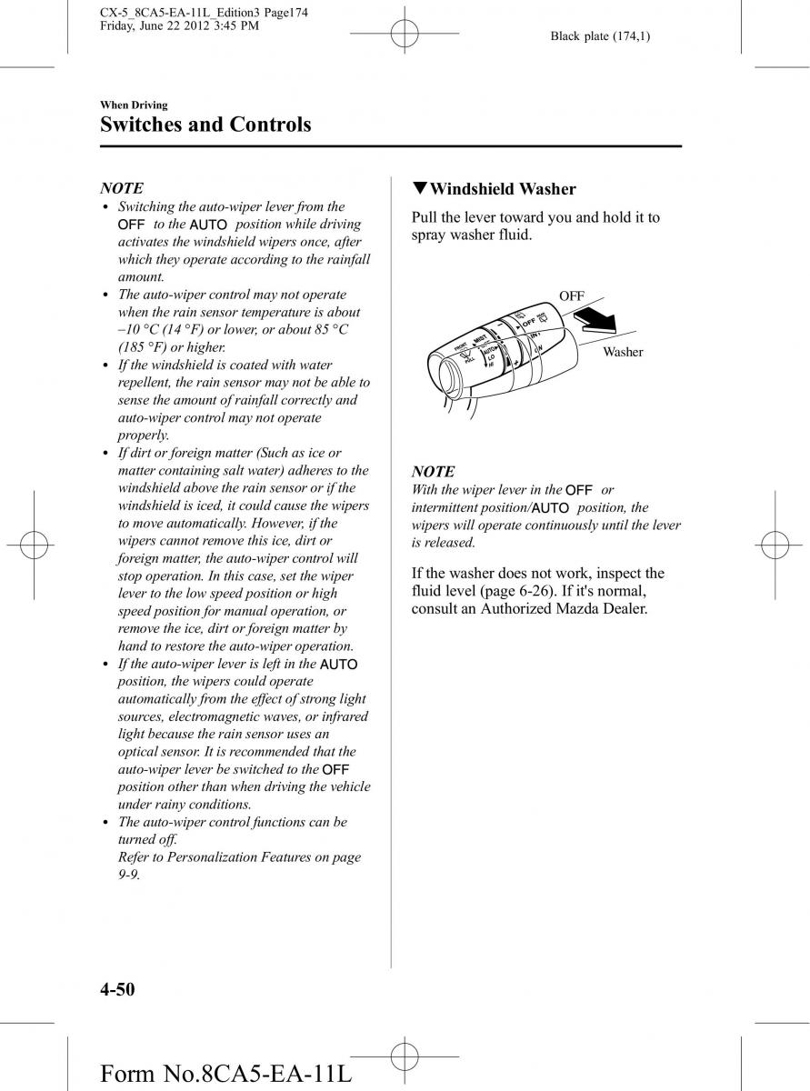 Mazda CX 5 owners manual / page 174