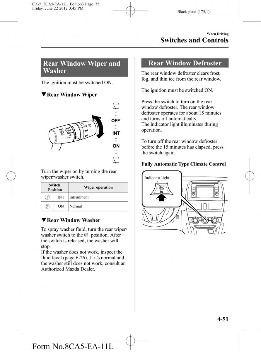 Mazda CX 5 owners manual / page 175