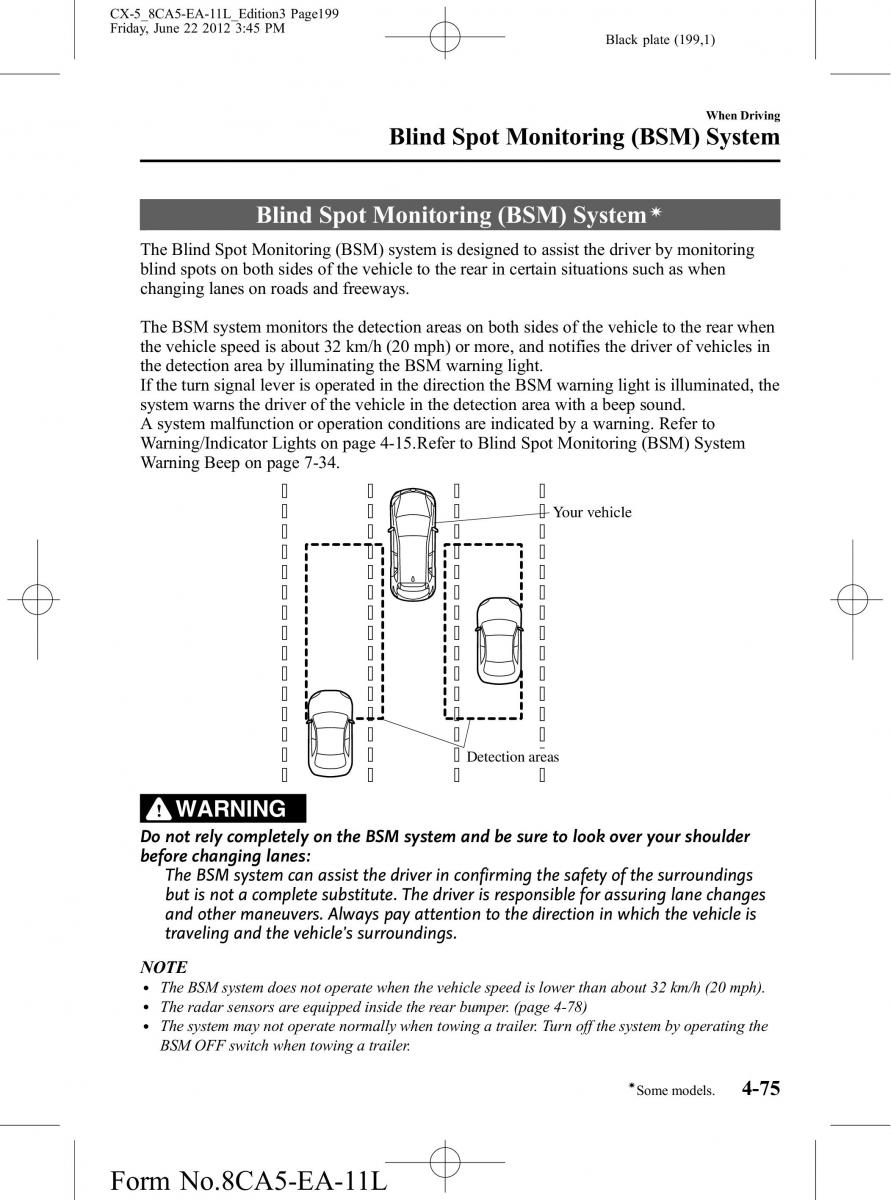 Mazda CX 5 owners manual / page 199