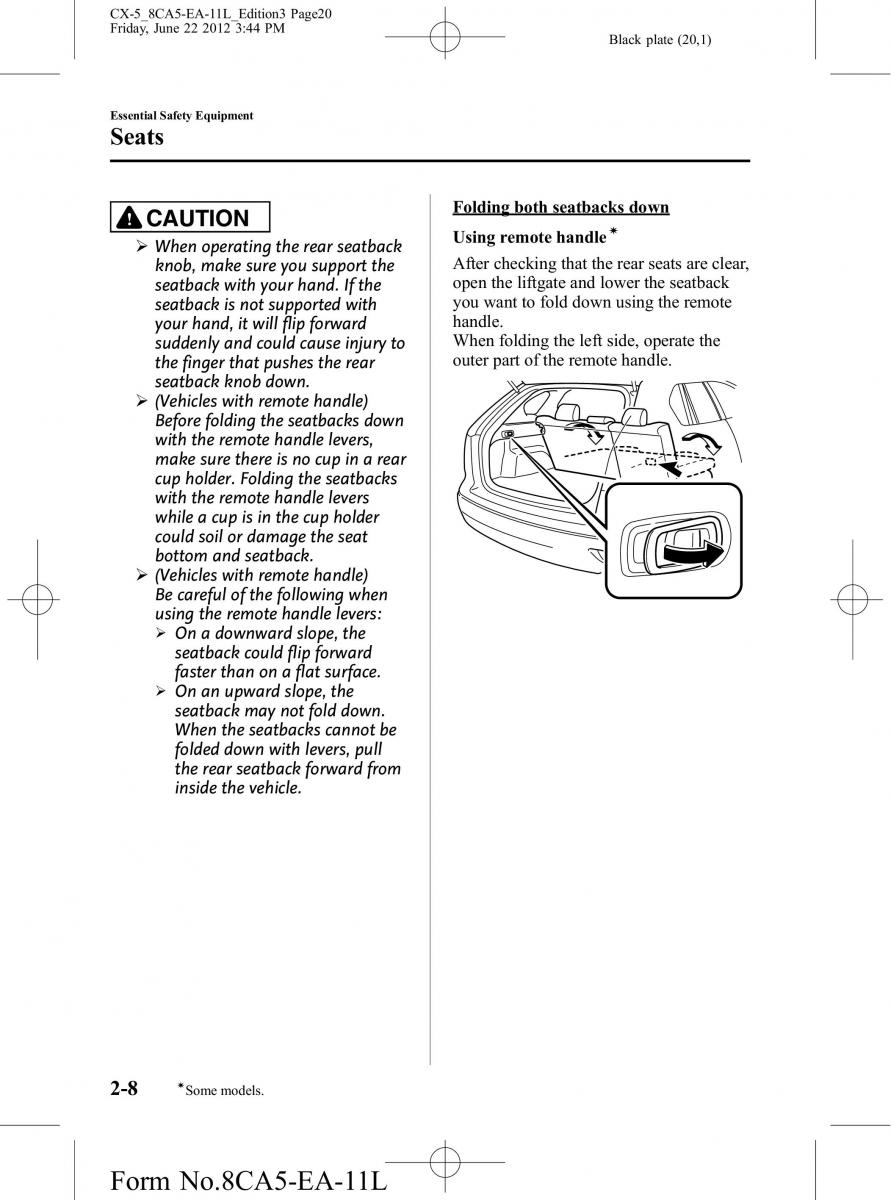 Mazda CX 5 owners manual / page 20