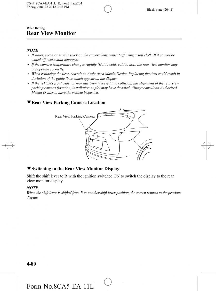 Mazda CX 5 owners manual / page 204