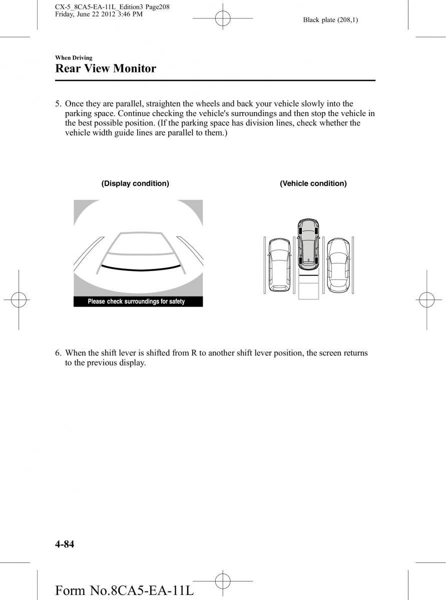 Mazda CX 5 owners manual / page 208